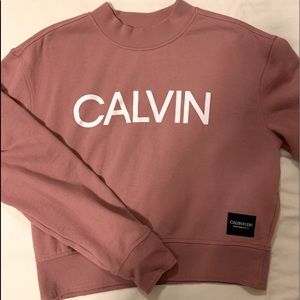 Calvin Crewneck Light pink SUPER SOFT!! Size S